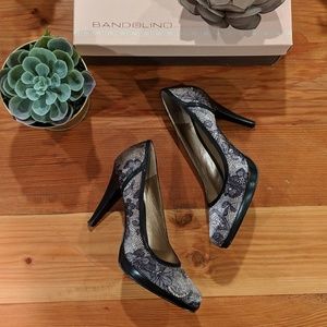 Bandolino - satin ivory/black pumps